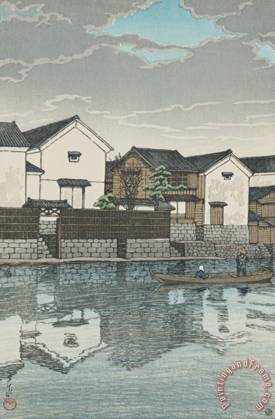 Kawase Hasui Cloudy Day at Matsuye (izumo Matsuye Kumoribi), From The Series Souvenirs of Travels, Third Series (tabi Miyage, Dai San Shu) Art Painting