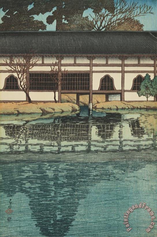 Kawase Hasui Detail of The Byodoin at Uji (uji Byodoin No Ichibu), From The Series Souvenirs of Travels, Second Series (tabi Miyage, Dai Ni Shu) Art Painting