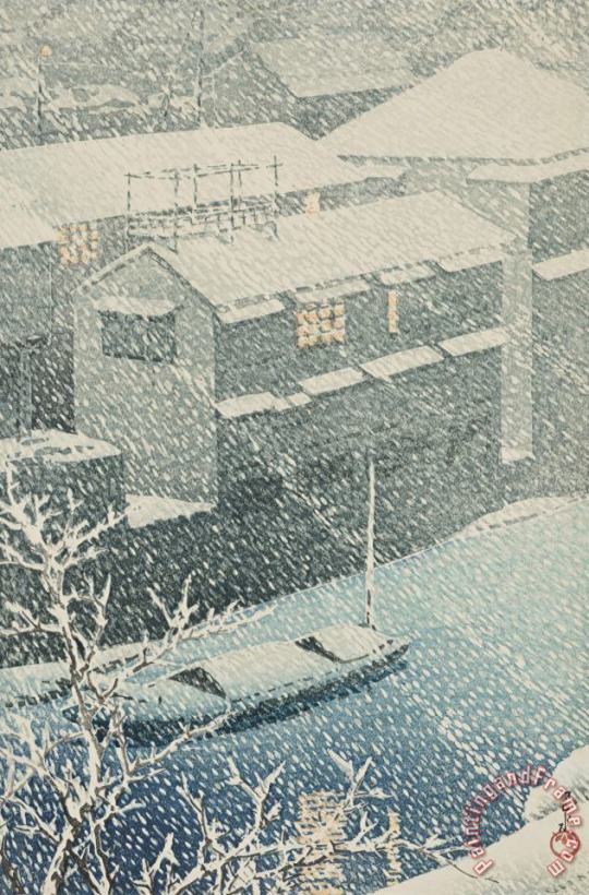 Ochanomizu in Snow (ochanomizu) painting - Kawase Hasui Ochanomizu in Snow (ochanomizu) Art Print
