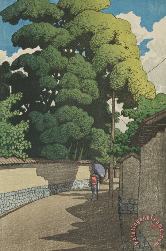 Kawase Hasui Summer Afternoon in Kanazawa (kanazawa Shimo Honda Cho), From The Series Souvenirs of Travels, Second Series (tabi Miyage, Dai Ni Shu) Art Print