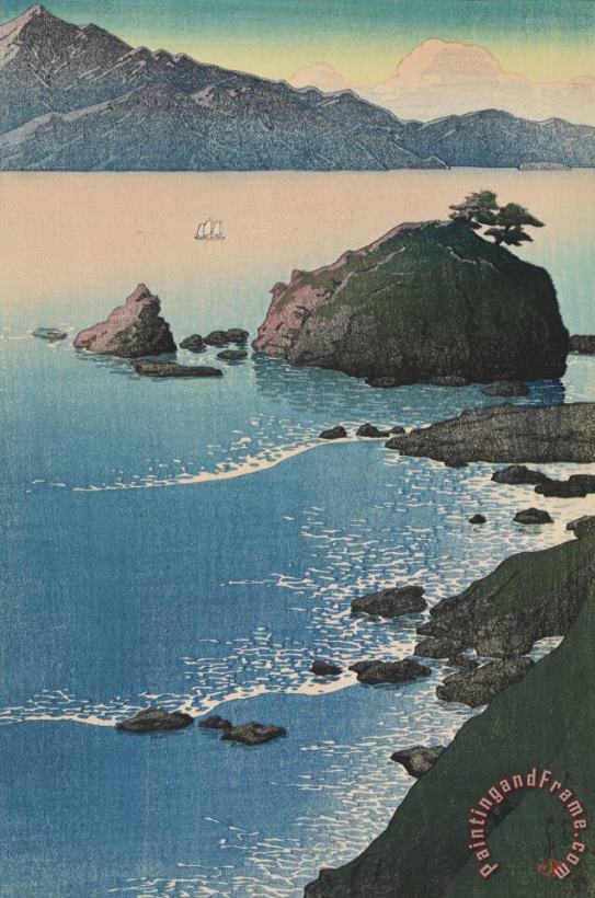 Kawase Hasui Sunrise at Kude Beach, Wakasa (wakasa Kude No Hama), From The Series Souvenirs of Travels, First Series (tabi Miyage, Dai Isshu) Art Print