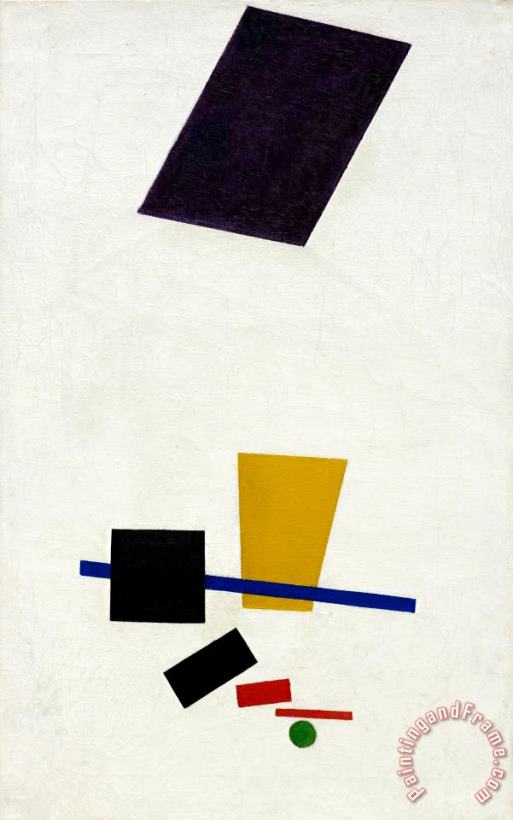 Painterly Realism of a Football Player – Color Masses in The 4th Dimension painting - Kazimir Malevich Painterly Realism of a Football Player – Color Masses in The 4th Dimension Art Print