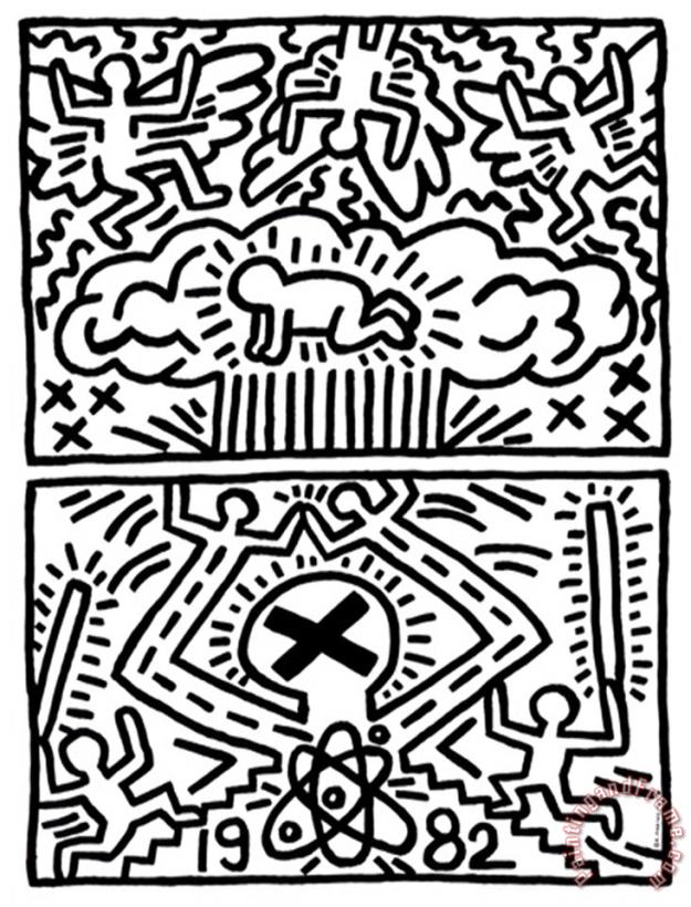 Keith Haring Poster for Nuclear Disarmament Art Print
