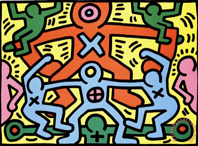 Keith Haring Untitled II 1985 Art Painting