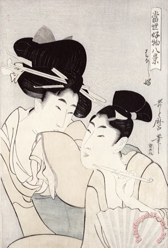Kitagawa Utamaro The Pleasure Of Conversation Art Print