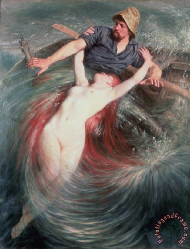 Knut Ekvall The Fisherman and the Siren Art Painting