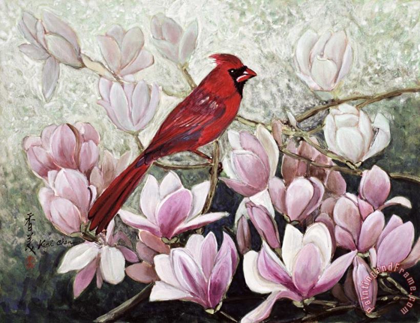 Cardinal painting - Komi Chen Cardinal Art Print