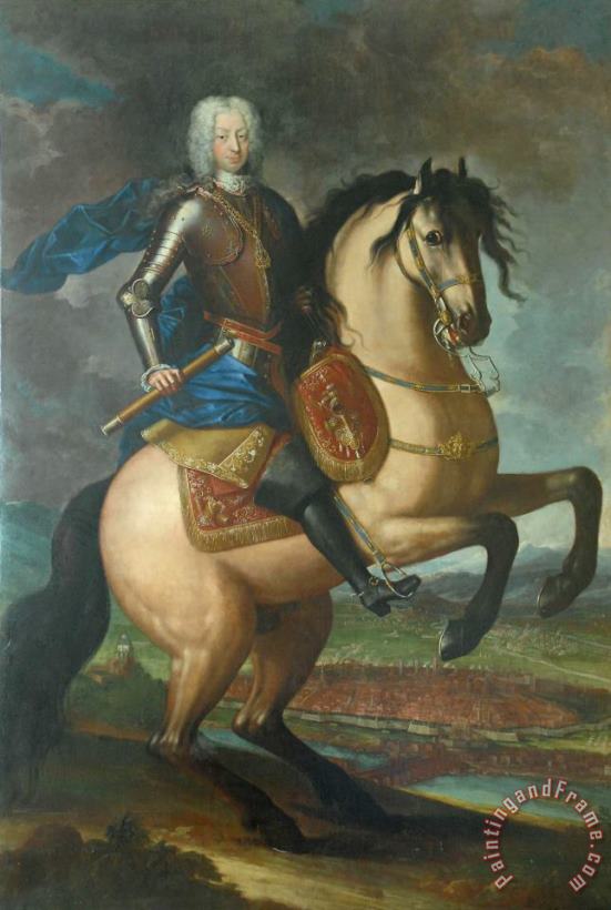 La Clementina Ritratto Equestre Di Carlo Emanuele III Art Print