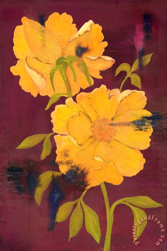 Blooming Gold painting - Laura Gunn Blooming Gold Art Print