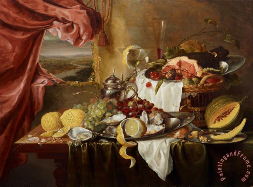 Still Life with Imaginary View painting - Laurens Craen Still Life with Imaginary View Art Print