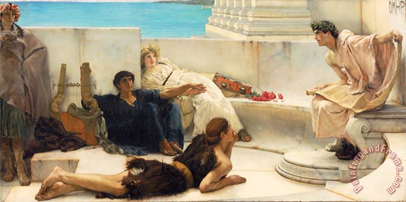 A Reading From Homer painting - Lawrence Alma-tadema A Reading From Homer Art Print