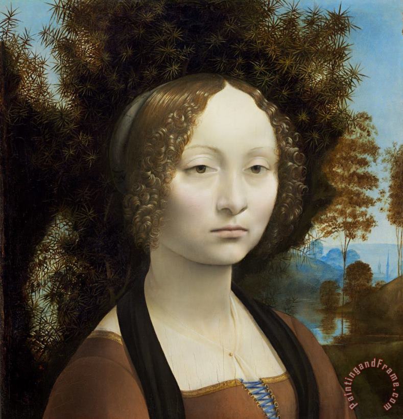 Leonardo da Vinci Ginevra De Benci Art Painting