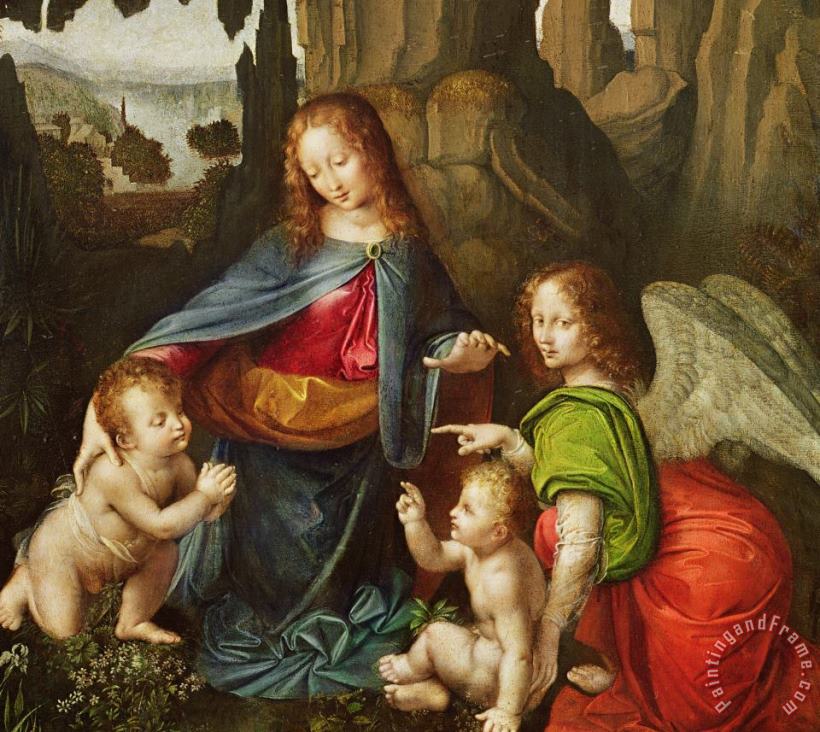 Virgin of the Rocks Madonna Leonardo da Vinci Art Museum Poster Canvas Print