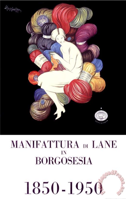 Manifattura Di Lane painting - Leonetto Cappiello Manifattura Di Lane Art Print