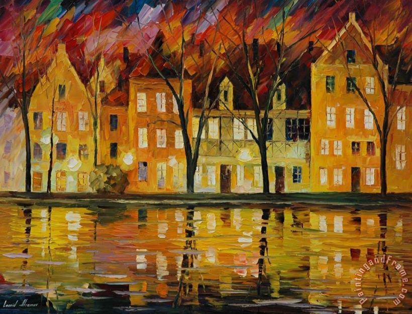 Leonid Afremov Autumn In Germany Art Painting
