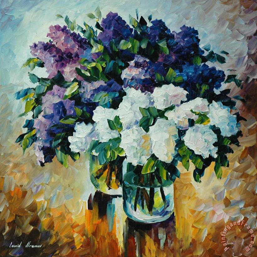 Leonid Afremov Flowers On Water Art Painting