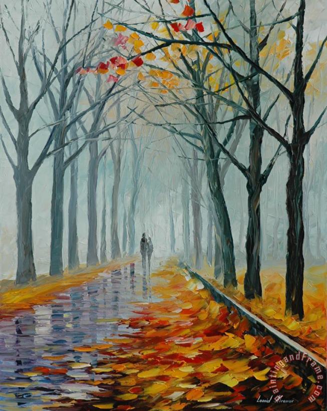Leonid Afremov Foggy Alley Art Painting