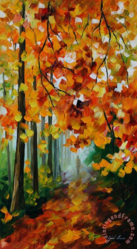 Leonid Afremov Foggy Forest Art Painting