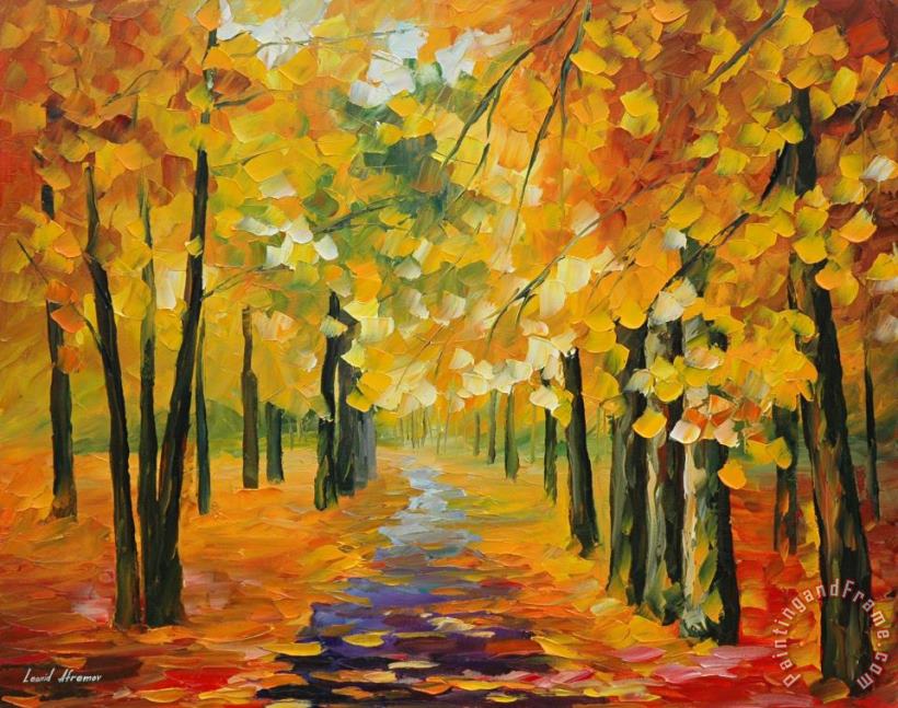 Leonid Afremov Golden Autumn Art Painting
