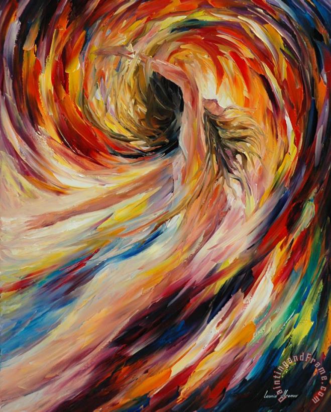In The Vortex Of Passion painting - Leonid Afremov In The Vortex Of Passion Art Print