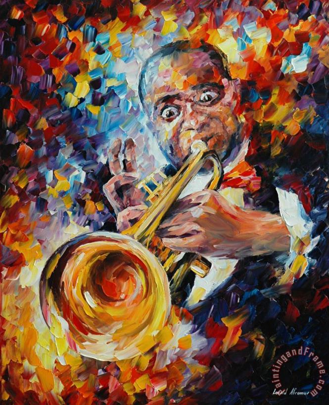 Leonid Afremov Louis Armstrong Art Painting