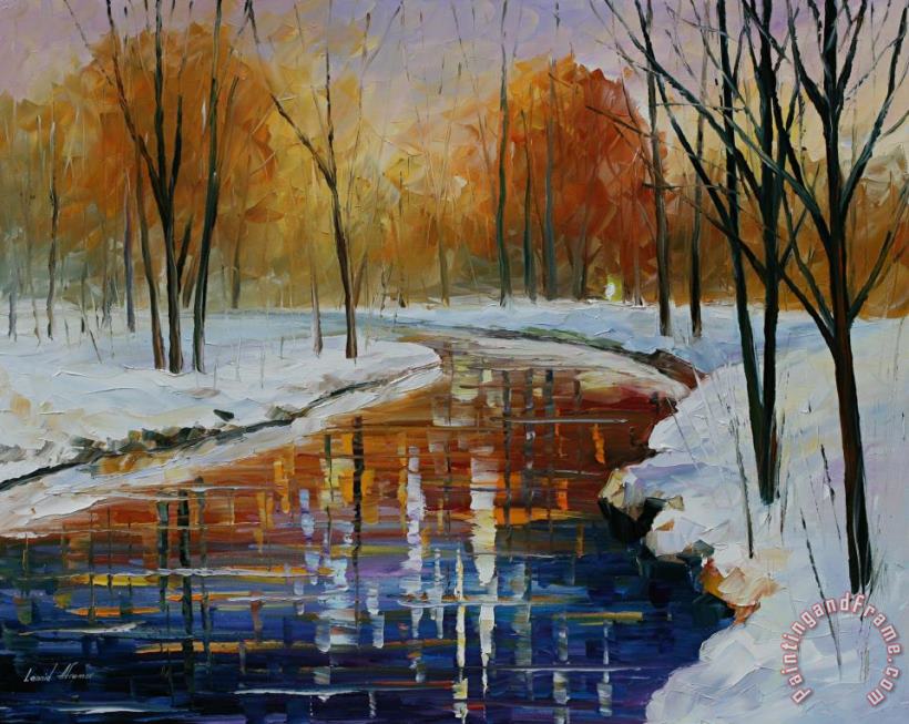 The Energy Of Winter painting - Leonid Afremov The Energy Of Winter Art Print