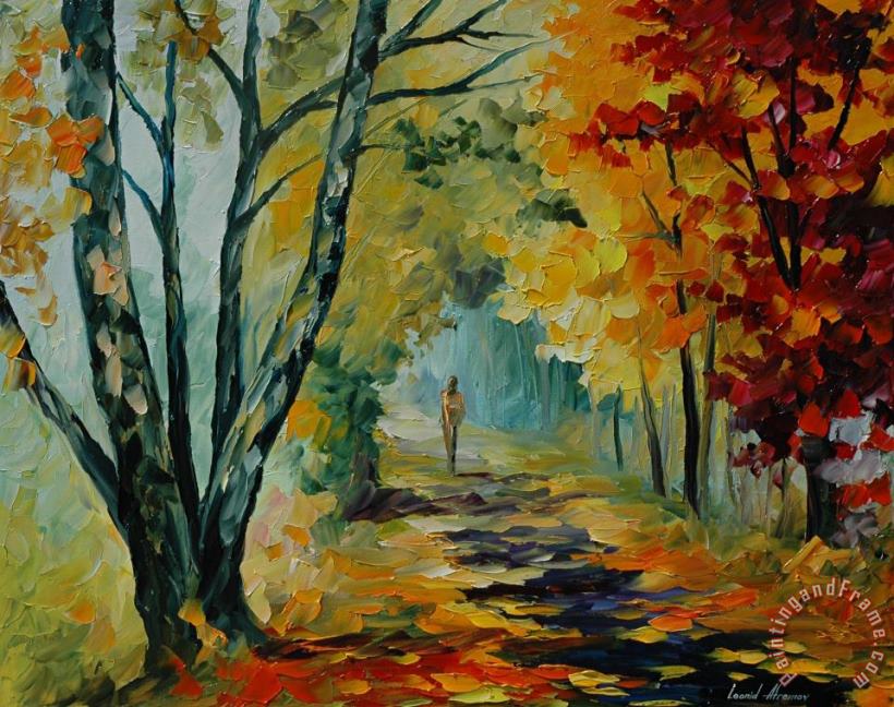 Two Birches painting - Leonid Afremov Two Birches Art Print