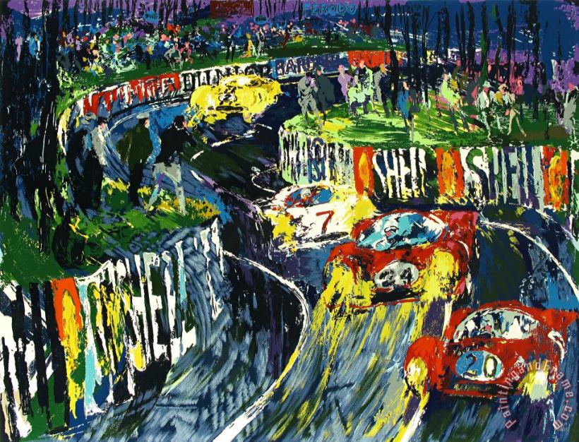 Leroy Neiman 24 Hours at Lemans Art Painting