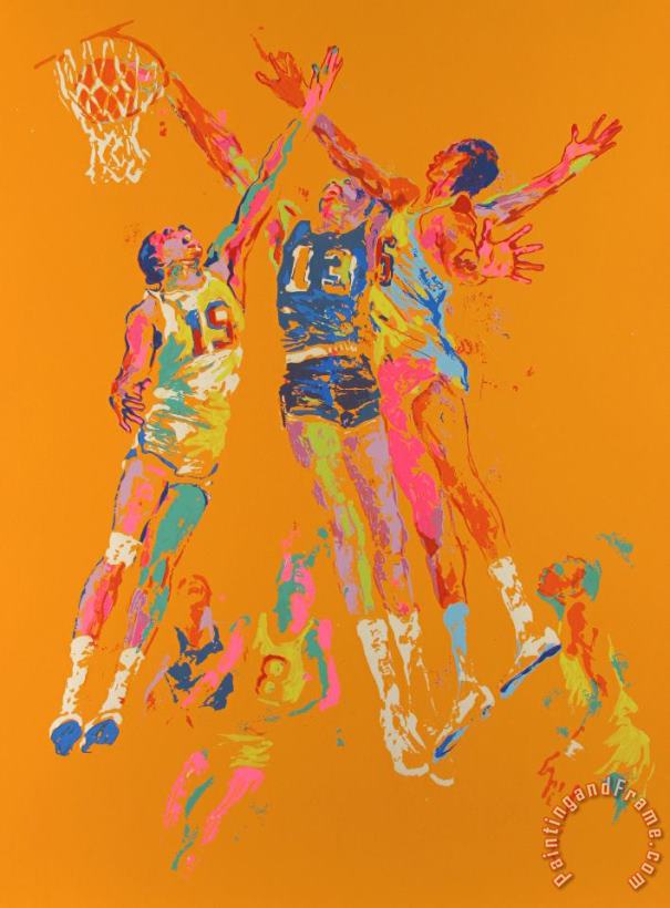 Basketball painting - Leroy Neiman Basketball Art Print