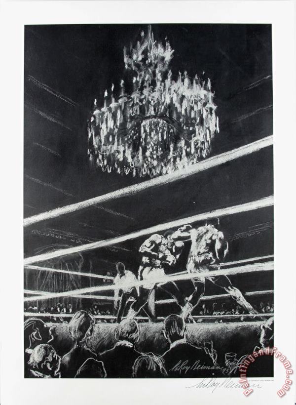 Leroy Neiman Black Tie Boxing Art Painting