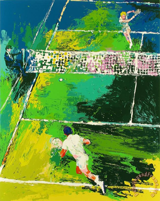 Leroy Neiman Blood Tennis Art Painting