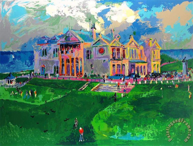 Clubhouse at Old St. Andrew's painting - Leroy Neiman Clubhouse at Old St. Andrew's Art Print