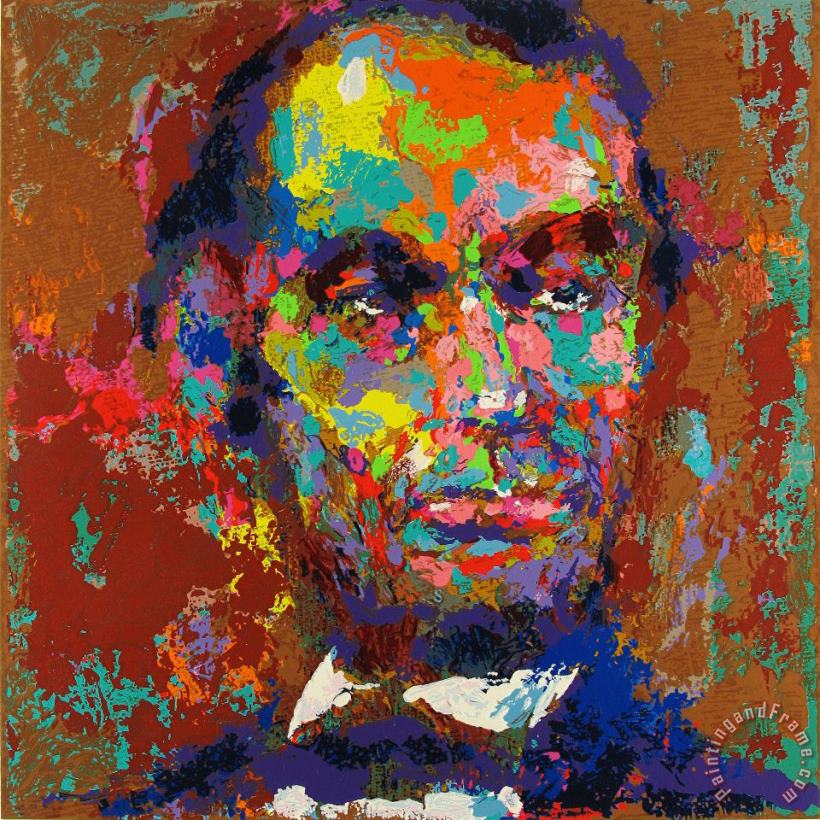 Homage to Lincoln painting - Leroy Neiman Homage to Lincoln Art Print