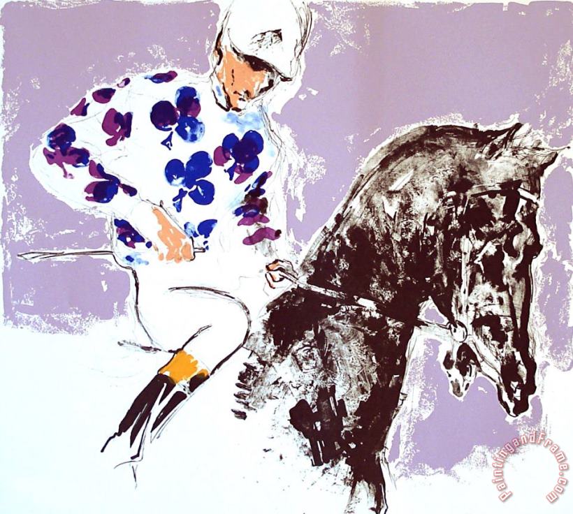 Jockey Suite painting - Leroy Neiman Jockey Suite Art Print