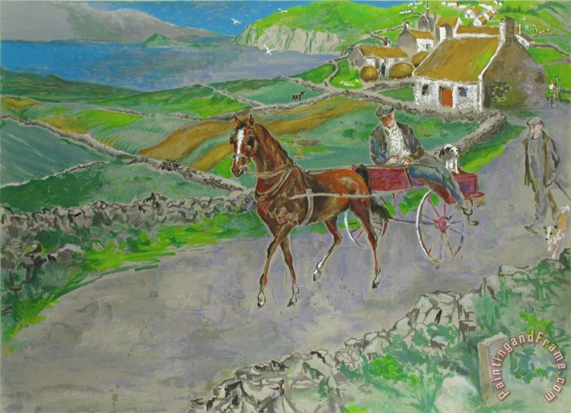 Nostalgic Journey (irish Landscape) painting - Leroy Neiman Nostalgic Journey (irish Landscape) Art Print