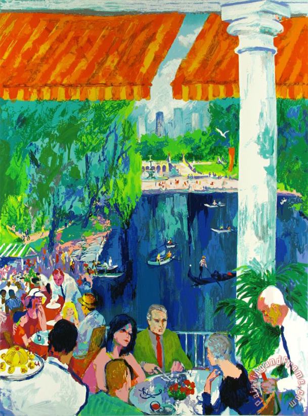 Leroy Neiman The Boathouse, Central Park Art Painting