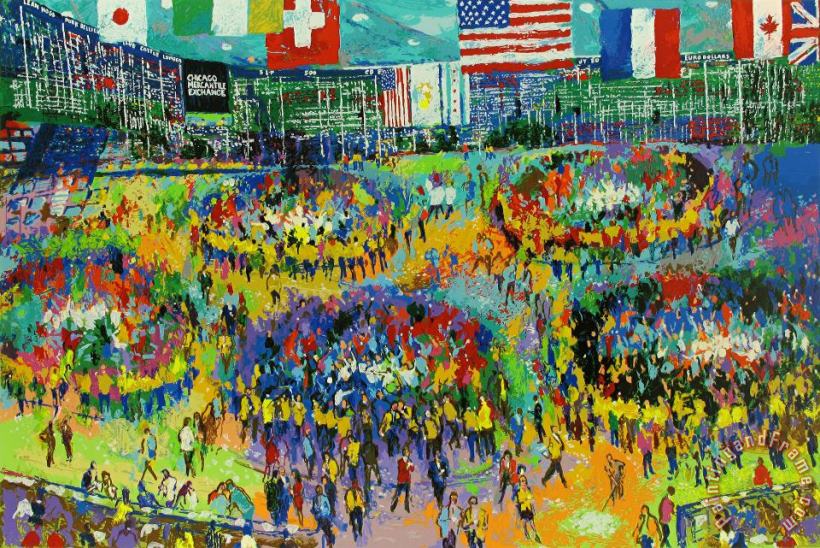 The Chicago Mercantile Exchange painting - Leroy Neiman The Chicago Mercantile Exchange Art Print