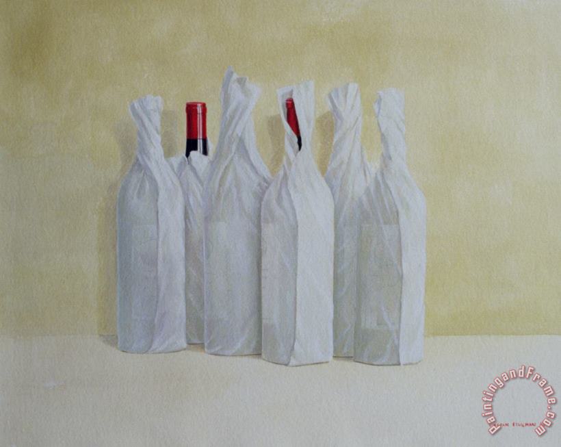 Wrapped Bottles Number 2 painting - Lincoln Seligman Wrapped Bottles Number 2 Art Print