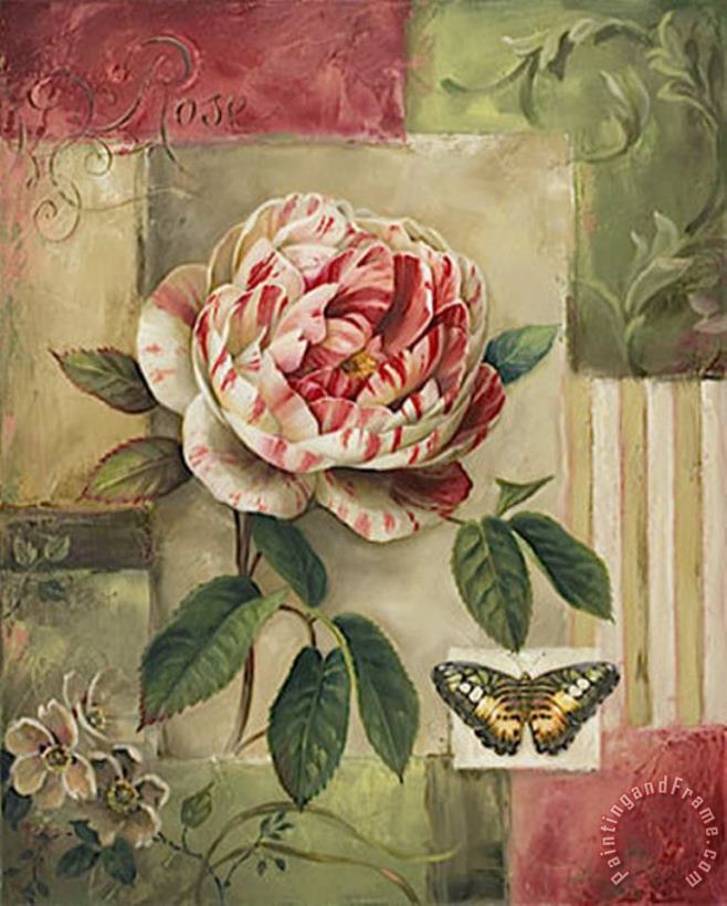 Lisa Audit Rose And Butterfly Art Painting