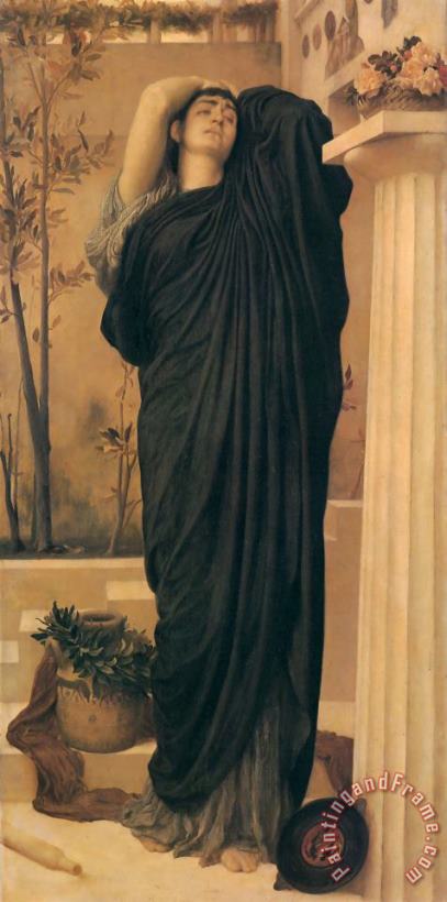 Electra at The Tomb of Agamemnon painting - Lord Frederick Leighton Electra at The Tomb of Agamemnon Art Print