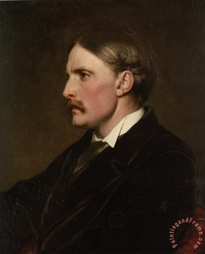 Portrait of Henry Evans Gordon painting - Lord Frederick Leighton Portrait of Henry Evans Gordon Art Print