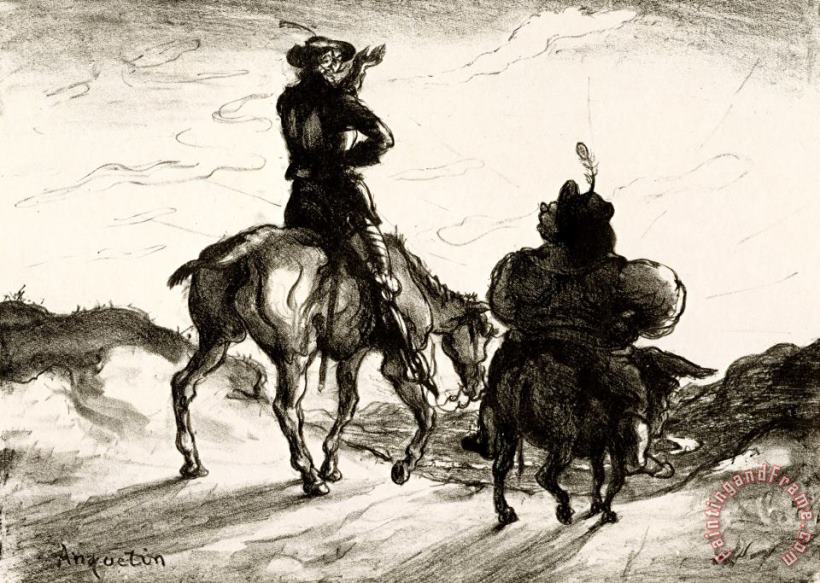 Louis Anquetin Don Quixote And Sancho Panza Art Print