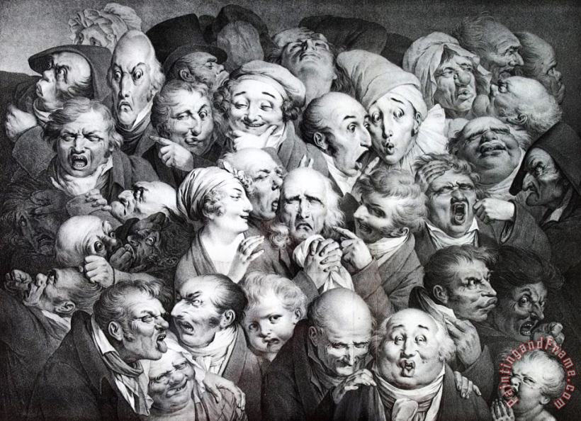 Louis Leopold Boilly Group of Thirty Five Heads Art Painting