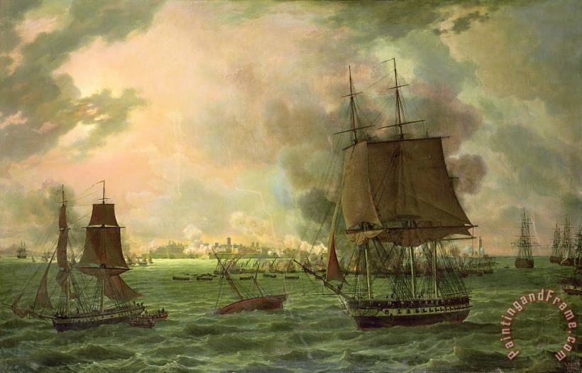 Louis Philippe Crepin The Bombing of Cadiz by the French Art Painting