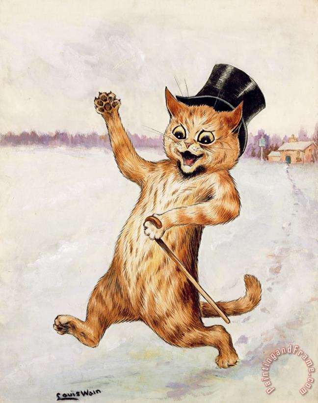Top Cat painting - Louis Wain Top Cat Art Print
