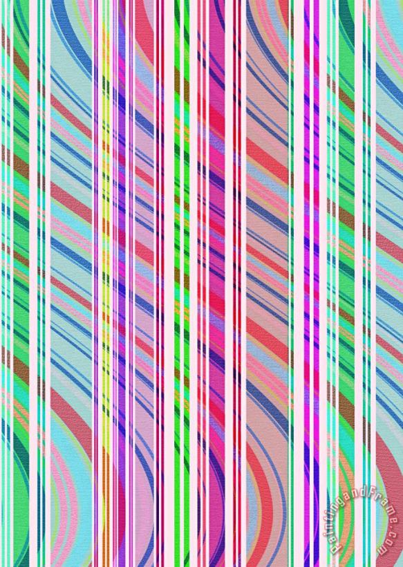 Candy Stripe painting - Louisa Knight Candy Stripe Art Print