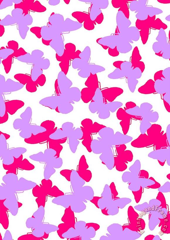 Layered Butterflies painting - Louisa Knight Layered Butterflies Art Print