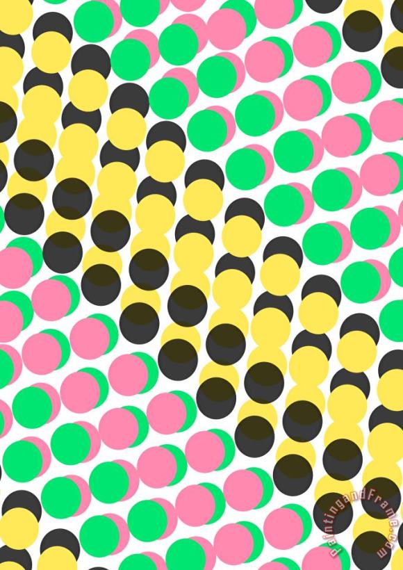 Overlayed Dots painting - Louisa Knight Overlayed Dots Art Print