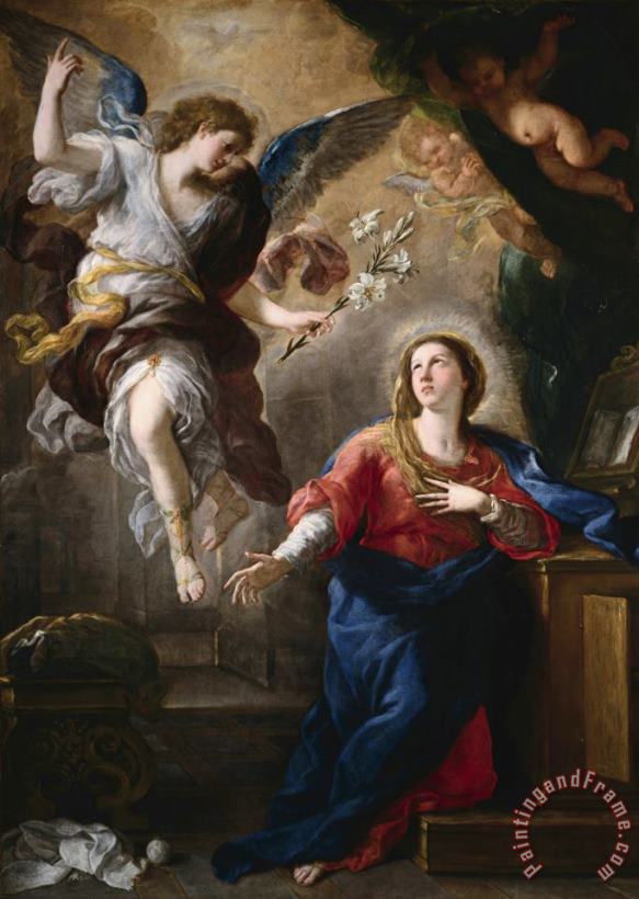 Luca Giordano The Annunciation Art Painting