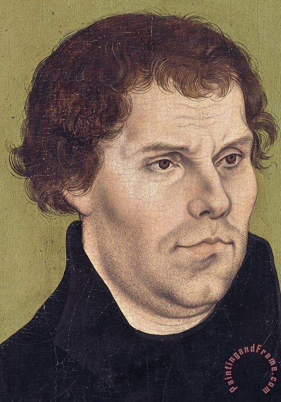 Lucas Cranach Portrait Of Martin Luther Aged 43 Art Painting